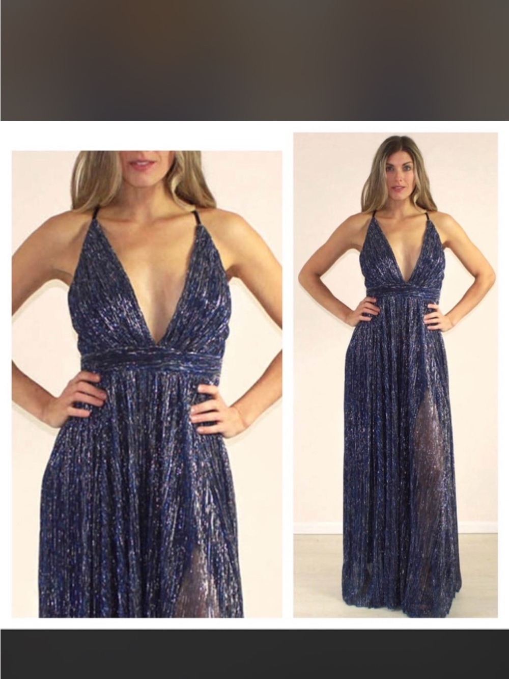Luxxel Metallic Blur and Silver Gown